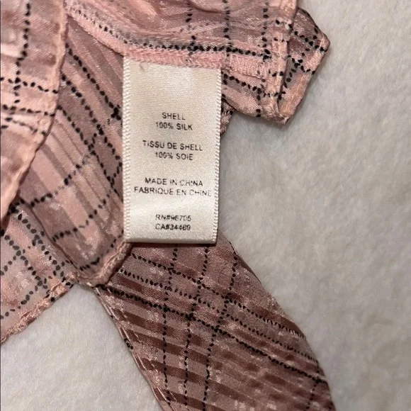 Rebecca Taylor Pink Pleated Blouse with Flutter Sleeves - Picture 7 of 7